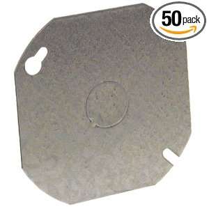 Hubbell Raco 724 1/2 Inch Knockout in Center 4 Inch Octagon Cover, 50 