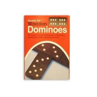  Double 6 Black Dominoes with White Dots in Wooden Case 