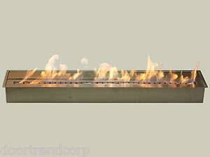 IGNIS Ethanol Burner Fireplace Insert 39 Long Double Layer Stainless 
