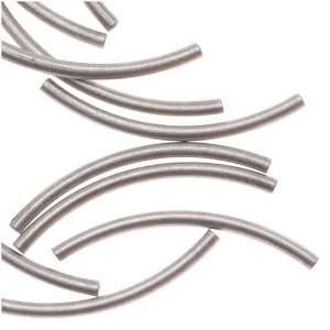  Antiqued Silver Plated Sleek Noodle Tube Beads 20mm x 1mm 