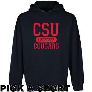 Columbus State Cougars Custom Sport Pullover Hoodie   Navy Blue