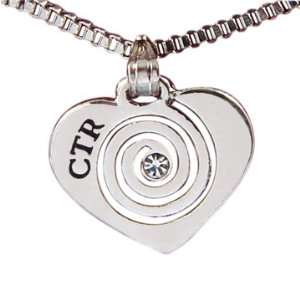  CTR Heart CZ Necklace/Mixed Metal Jewelry