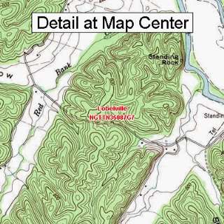 USGS Topographic Quadrangle Map   Lobelville, Tennessee 