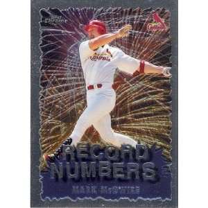  1999 Topps Chrome Record Numbers #RN1 Mark McGwire Sports 