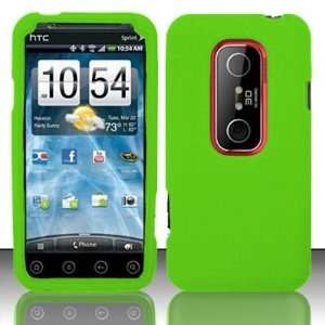   Evo 3D (Sprint) PREMIUM Silicon Skin Case   Neon Green Cell Phones