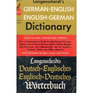 Langenscheidts German English Dictionary Langenscheidts  