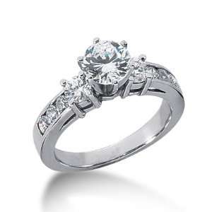  1.35CT F G color SI1 Clarity Diamond Engagement Ring 14KT 