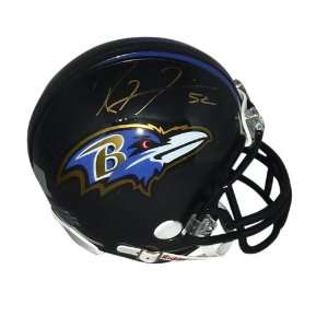 Signed Ray Lewis Mini Helmet   Autographed NFL Mini Helmets  