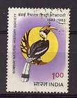 INDIA 1983 Re1 GREAT INDIAN HORNBILL BIRD CENT USED STAMP 