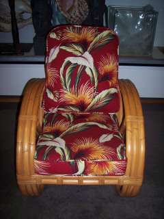 Kids 3 band Hawaiian Vintage Style Rattan Arm Chair  