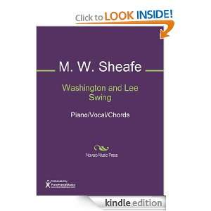 Washington and Lee Swing Sheet Music M. W. Sheafe, Thornton W. Allen 