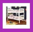 Elise Bunk Bed White Wood Bunkbeds   converts into Two Twin Beds 