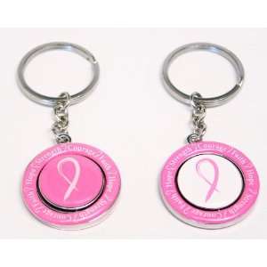  Breast Cancer Awareness Spinning Keychain Toys & Games