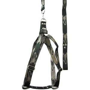   Matching Design Leash  XLARGE  1 1/4 GREEN SCORPION