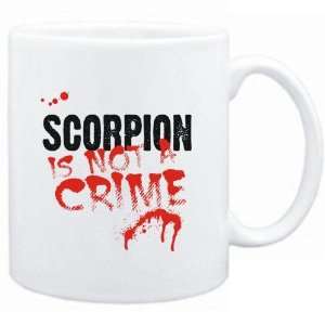 Mug White  Being a  Scorpion is not a crime  Animals  