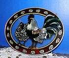 Beautiful Stained Glass Suncatcher ~ Chicken & Rooster NEW W/Chain