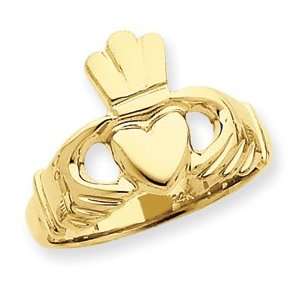  14k Mens Two tone Claddagh Ring   Size 9   JewelryWeb 
