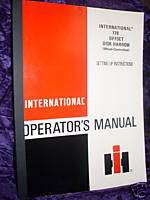 International 770 Offset Disk Harrow Operators Manual  
