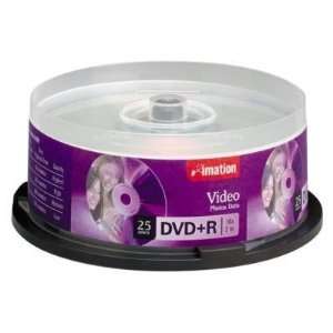  Imation 16x DVD+R Media,4.7GB   120mm Standard   25 Pack 