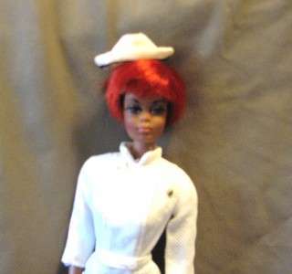 Vintage Nurse Julia,Original Uniform, Hat, Shoes 1969, TNT, Barbie 