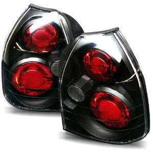  96 00 Honda Civic 3Dr Black Tail Lights Automotive