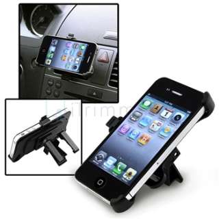 Fitted CAR HOLDER w/Vent Clip Mount for iPhone 4 4S 4G 4GS  
