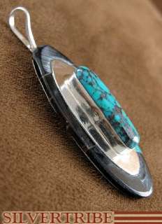 Sterling Silver and Turquoise Multicolor Navajo Pendant  