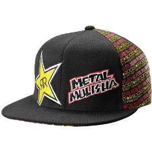 MSR Rockstar Front Face Metal Mulisha Hat , Color Black, Size Sm/Md 