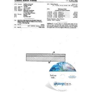 NEW Patent CD for MULTILAYER PRESS FOR PRODUCTION OF SHEETS OR BOARDS 