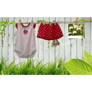   Cute and Comfy Infant Girl 2 pc Set Little Cutie Red Cherry 6M Baby
