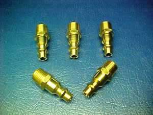 5PC BRASS MALE AIR CONNECTOR FITTINGS MILTON STYLE 727  