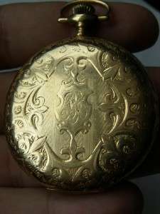 Antique American Waltham hand engraved pocket watch  
