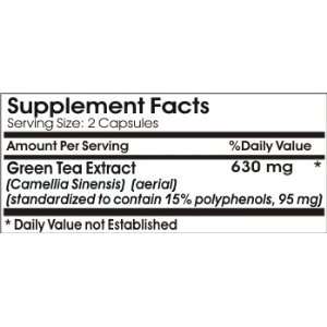 Green Tea ^ 100 Capsules, Green Tea Extract 630mg   Weight Loss   GLS 