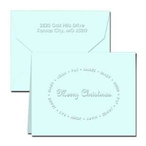  Impressions Embossed Personalized Stationery   Christmas Family Notes