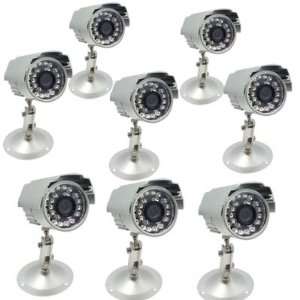  (8) Pack of 1/4 Sharp CCD 540TVL CCTV IR Outdoor Security 