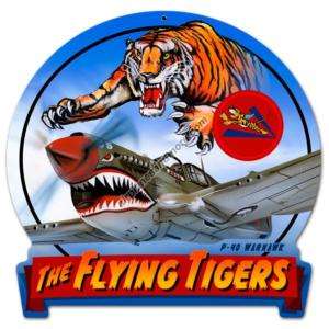 The Flying Tigers Vintage Metal Sign   Made in the USA  