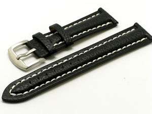 22mm Hand made Black leather Watch Strap fits Breitling  