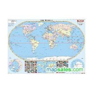  Universal Map 2587527 World Large Scale Wall Map Roller 
