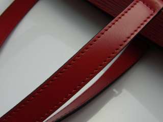 Louis Vuitton Authentic Epi Leather Soufflot Red Hand Bag Purse Auth 