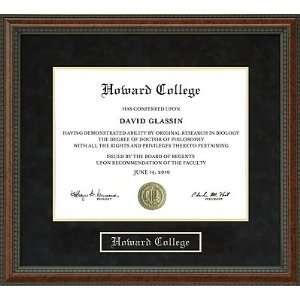  Howard College Diploma Frame