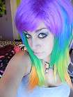 MY LITTLE PONY Neon Rainbow Bright Long Rave Scene Cosplay Wig My 