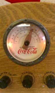 VINTAGE COKE WORKING RADIO WITH LIGHTED TOP