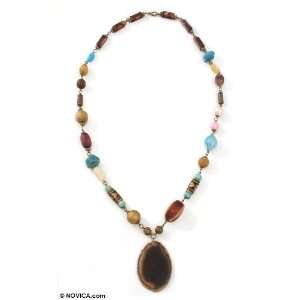  Agate long necklace, Energy 0.7 W 33.9 L Jewelry