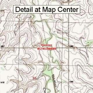  USGS Topographic Quadrangle Map   Florence, Kansas (Folded 