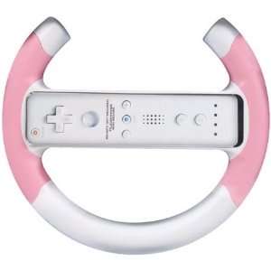 Wii Racing Wheel   Pink Video Games