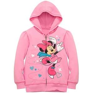 Disney Minnie Mouse Skating Girls Hoodie Jacket S M L  