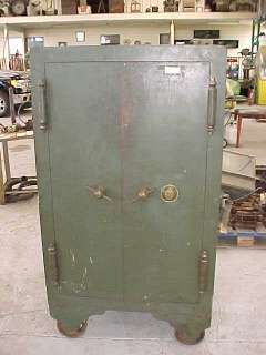 ANTIQUE SAFE MADE BY THE HALLS SAFE & LOCK CO, 1885, 2 COMBINATIONS,1 