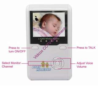 4G Digital Wireless Baby Monitor NightVision IR Camera 2.4 TFT LCD 