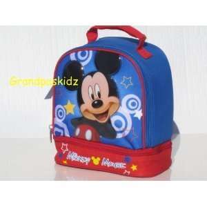 Disneyland Mickey Mouse Insulated Double Compartment Lunch Box Tote 
