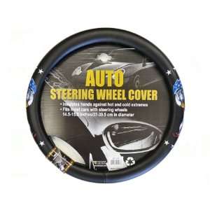Simulated Leather Wheel Cover with Embossed Design   Patriotic Bald 